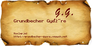 Grundbecher Györe névjegykártya